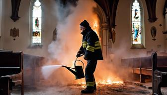 Anwohner in Küssaberg löscht Feuer in Kirche mit Gießkanne